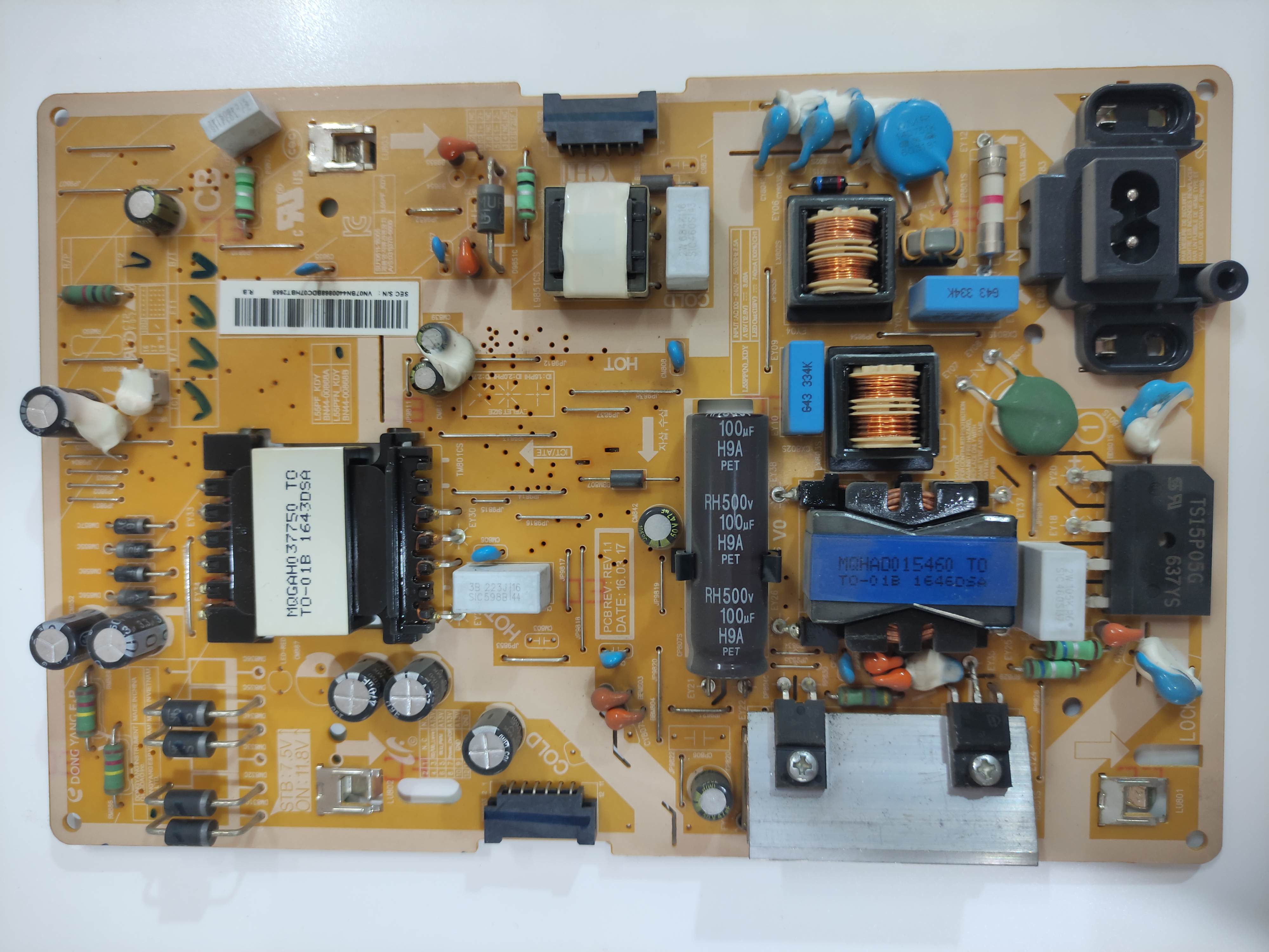 برد پاور تلویزیون سامسونگ مدل UA49K5300BK